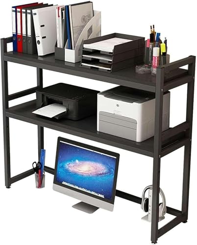 MESCXTY Schreibtisch-Bücherregal für Computertisch, 2-stufiges Mehrzweck-Bücherregal auf der Arbeitsplatte, verstellbares Schreibtisch-Organizer-Rack, Bücheraufbewahrungsregal, einfach freistehend MESCXTY Schreibtisch-Bücherregal für Computertisch, 2-stufiges Mehrzweck-Bücherregal auf der Arbeitsplatte, verstellbares Schreibtisch-Organizer-Rack, Bücheraufbewahrungsregal, einfach freistehend von MESCXTY
