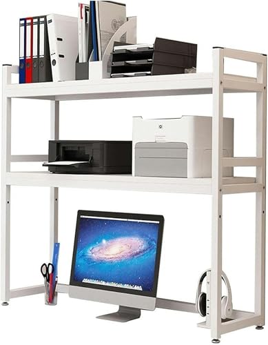 MESCXTY Schreibtisch-Bücherregal für Computertisch, 2-stufiges Mehrzweck-Bücherregal auf der Arbeitsplatte, verstellbares Schreibtisch-Organizer-Rack, Bücheraufbewahrungsregal, einfach freistehend MESCXTY Schreibtisch-Bücherregal für Computertisch, 2-stufiges Mehrzweck-Bücherregal auf der Arbeitsplatte, verstellbares Schreibtisch-Organizer-Rack, Bücheraufbewahrungsregal, einfach freistehend von MESCXTY