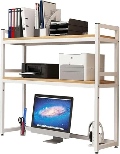 MESCXTY Schreibtisch-Bücherregal für Computertisch, 2-stufiges Mehrzweck-Bücherregal auf der Arbeitsplatte, verstellbares Schreibtisch-Organizer-Rack, Bücheraufbewahrungsregal, einfach freistehend MESCXTY Schreibtisch-Bücherregal für Computertisch, 2-stufiges Mehrzweck-Bücherregal auf der Arbeitsplatte, verstellbares Schreibtisch-Organizer-Rack, Bücheraufbewahrungsregal, einfach freistehend von MESCXTY