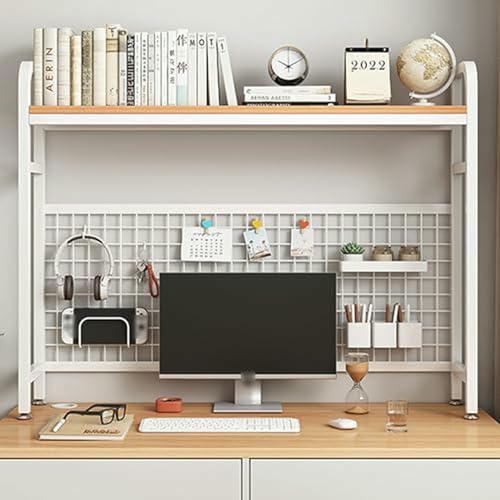MESCXTY Schreibtisch-Bücherregal für Computertisch, Bücherregal aus Holz für die Arbeitsplatte, Computer-Bücherregal, Bücherregal-Organizer, Ausstellungsregal, Bürobedarf für Zuhause von MESCXTY