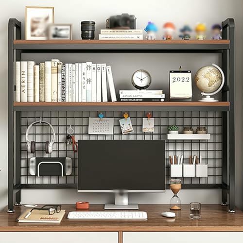 MESCXTY Schreibtisch-Bücherregal für Computertisch, Bücherregal aus Holz für die Arbeitsplatte, Computer-Bücherregal, Bücherregal-Organizer, Ausstellungsregal, Bürobedarf für Zuhause von MESCXTY