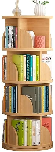 MESCXTY Um 360 Grad drehbares Bücherregal für den Haushalt, vom Boden bis zur Decke reichendes Bilderbuchregal für Kinder, einfaches Regal für Schüler, Eckregal zum Aufstellen (Größe: 46 x 126 cm) von MESCXTY