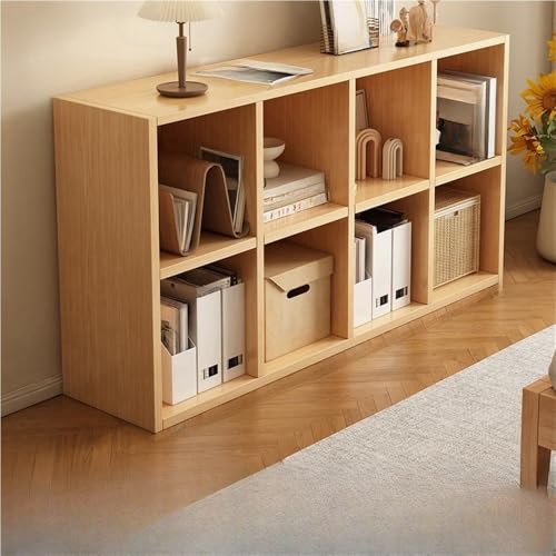 MESCXTY Würfelförmige Aufbewahrung, offenes Bücherregal, 8 Aufbewahrungsorganisator, Regal mit Rückwand, Vitrine für Büro, Wohnzimmer, Zuhause (Beige, 47,2 x 10,6 x 29,5 Zoll) von MESCXTY
