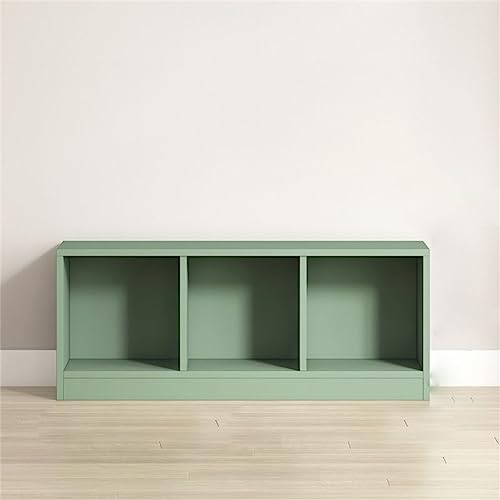 Modernes Bücherregal mit geschlossener Rückseite, Standard-Bücherregal aus Holz mit Regalen, Holz, Gitteraufbewahrung für Kinder, niedriger Schrank, Boden, Studentenspind, Grün, 39,4" L x 9,4" B x 15 Modernes Bücherregal mit geschlossener Rückseite, Standard-Bücherregal aus Holz mit Regalen, Holz, Gitteraufbewahrung für Kinder, niedriger Schrank, Boden, Studentenspind, Grün, 39,4" L x 9,4" B x 15 von MESCXTY