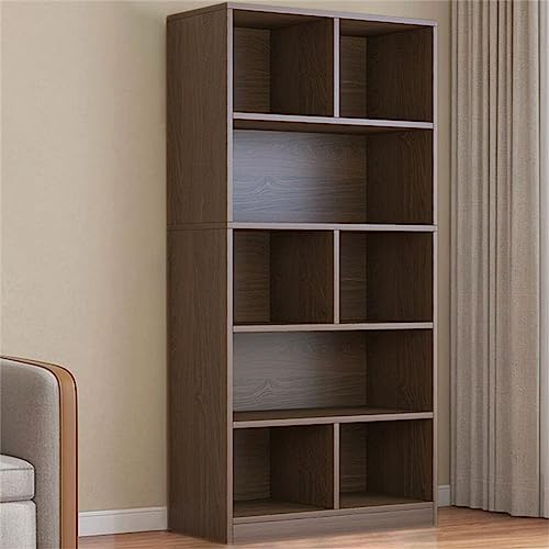 Modernes Standard-Bücherregal mit geschlossener Rückseite, Holz, für Büro, 5 Ebenen, Bücherregal, raumhohes Regal, Wohnzimmerschrank, Schlafzimmeraufbewahrung, mehrschichtige Eiche, 59,9 cm L x 24,9 Modernes Standard-Bücherregal mit geschlossener Rückseite, Holz, für Büro, 5 Ebenen, Bücherregal, raumhohes Regal, Wohnzimmerschrank, Schlafzimmeraufbewahrung, mehrschichtige Eiche, 59,9 cm L x 24,9 von MESCXTY