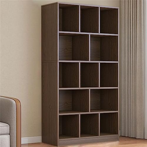 Modernes Standard-Bücherregal mit geschlossener Rückseite, Holz, für Büro, 5 Ebenen, Bücherregal, raumhohes Regal, Wohnzimmerschrank, Schlafzimmeraufbewahrung, mehrschichtige Eiche, 80 x 24 x 180 cm Modernes Standard-Bücherregal mit geschlossener Rückseite, Holz, für Büro, 5 Ebenen, Bücherregal, raumhohes Regal, Wohnzimmerschrank, Schlafzimmeraufbewahrung, mehrschichtige Eiche, 80 x 24 x 180 cm von MESCXTY