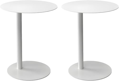Nordischer bunter runder C-Metall-Beistelltisch mit elegantem, skandinavischem, kleinem, rundem Tisch, Beistelltisch, Couchtisch, kleiner Wohnungstisch, Mini-Tisch, Ecktisch, 2er-Set, weiß, 40,6 x Nordischer bunter runder C-Metall-Beistelltisch mit elegantem, skandinavischem, kleinem, rundem Tisch, Beistelltisch, Couchtisch, kleiner Wohnungstisch, Mini-Tisch, Ecktisch, 2er-Set, weiß, 40,6 x von MESCXTY
