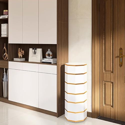 Premium-Schuhregalturm aus Metall, drehbarer Organizer, freistehender Schrank mit Türen, vertikale runde Aufbewahrung für kleine Räume, drehbares Regal für den Eingangsbereich von Zuhause, Schlafzimm Premium-Schuhregalturm aus Metall, drehbarer Organizer, freistehender Schrank mit Türen, vertikale runde Aufbewahrung für kleine Räume, drehbares Regal für den Eingangsbereich von Zuhause, Schlafzimm von MESCXTY
