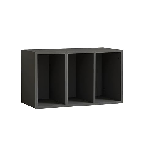 Schrank, Bücherregal aus Holz mit geschlossener Rückseite, Standard-Kommoden aus Holz mit schmalem Design und geringer Höhe – Schwarzes Gitter Schrank, Bücherregal aus Holz mit geschlossener Rückseite, Standard-Kommoden aus Holz mit schmalem Design und geringer Höhe – Schwarzes Gitter von MESCXTY