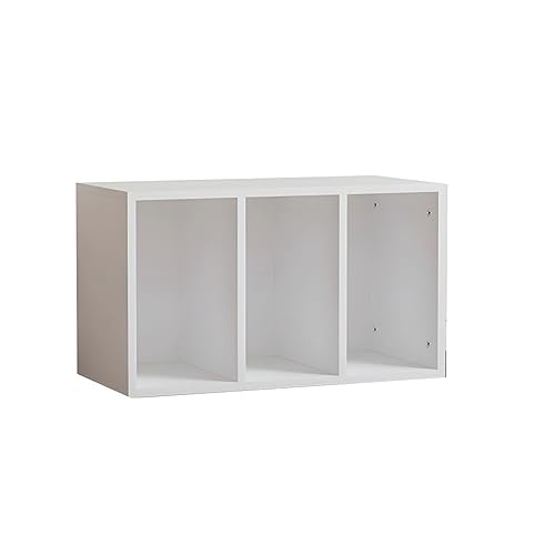 Schrank, Bücherregal aus Holz mit geschlossener Rückseite, Standard-Kommoden aus Holz mit schmalem Design und geringer Höhe – weißes Gitter Schrank, Bücherregal aus Holz mit geschlossener Rückseite, Standard-Kommoden aus Holz mit schmalem Design und geringer Höhe – weißes Gitter von MESCXTY