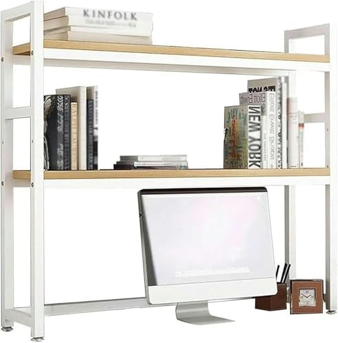 Schreibtisch-Bücherregal für Computertische – 2-stufiges, verstellbares Organizer-Rack, Mehrzweck-Bücherregal für die Arbeitsplatte, Aufbewahrung von Bürobüchern aus Metall für Zuhause und Wohnheimbed von MESCXTY