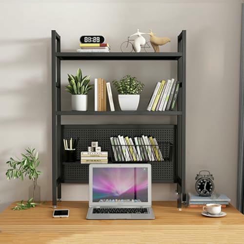 Schreibtischaufsatz für Wohnheim, Schreibtisch-Bücherregal, Bücherregal mit Stecktafel für Studenten, Bücherregal für Wohnheime, Computer-Bücherregal, Home-Office-Racks, Desktop-Aufbewahrungsregal mit von MESCXTY