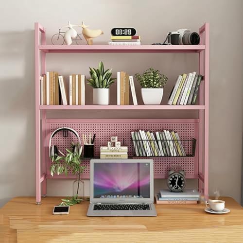 Schreibtischaufsatz für Wohnheim, Schreibtisch-Bücherregal, Bücherregal mit Stecktafel für Studenten, Bücherregal für Wohnheime, Computer-Bücherregal, Home-Office-Racks, Desktop-Aufbewahrungsregal mit von MESCXTY
