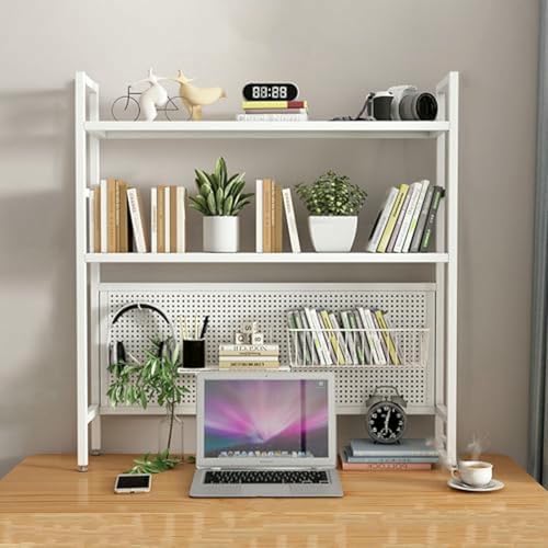 Schreibtischaufsatz für Wohnheim, Schreibtisch-Bücherregal, Bücherregal mit Stecktafel für Studenten, Bücherregal für Wohnheime, Computer-Bücherregal, Home-Office-Racks, Desktop-Aufbewahrungsregal mit von MESCXTY