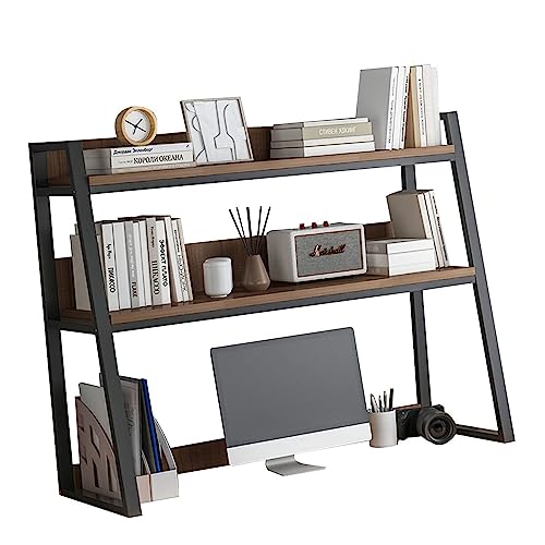 Verstellbares Schreibtisch-Bücherregal – Leiter-Bücherregal für Computer-Desktop, 1/2-stufiges Mehrzweck-Bücherregal für die Arbeitsplatte, Aufbewahrungsregal, Organizer-Rack, Bürobedarf für Zuhause, von MESCXTY