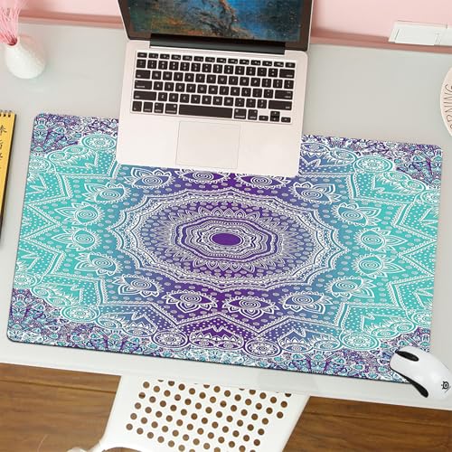 MESHIZIY Mauspad (400 × 900 MM) Verlängertes großes Mauspad Schreibtischauflage, rutschfeste Gummibasis, Gaming-Mauspad XLIllustration eines Mosaikbildes mit abstraktem Kaleidoskopmuster. Dekorativ von MESHIZIY