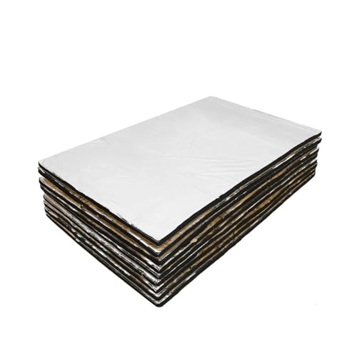9/12/18/27 Stücke 50cm * 30cm Auto Schallschutz Matte Wärmedämmung Matte Haube Aufkleber Schallschutzmatte(27p IntensiveAlumina B) von MESKEL