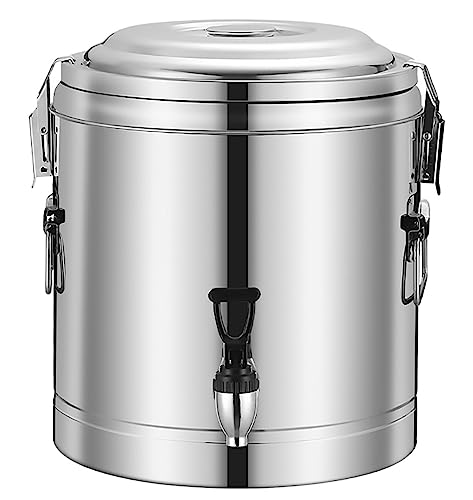 Isolierter Getränkespender aus Edelstahl – 40 l Heißwasser-Tee mit Zapfhahn für Gastronomie – langlebiges isoliertes Fass für Veranstaltungen und Partys von MESOVFCA