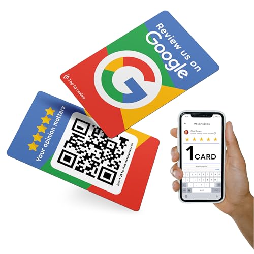 Google Review QR & NFC Tap Card - 1 Karte - iPhone & Android - Boost Reviews by MESSAGENES Google Review QR & NFC Tap Card - 1 Karte - iPhone & Android - Boost Reviews by MESSAGENES von MESSAGENES