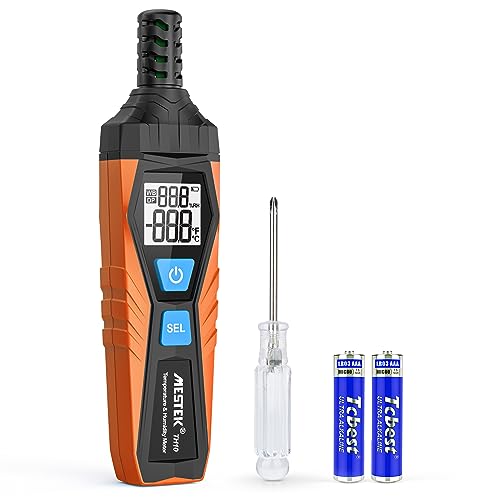 Digitales Thermo-Hygrometer MESTEK Mini Thermometer Hygrometer Innen Außen, Temperatur Umgebungs, Luftfeuchtigkeit Hygrometer Handheld für Industrie, Gewächshaus, Home von MESTEK