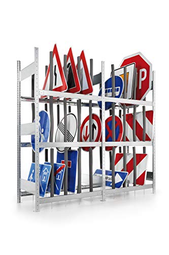 CLIP Schilderregal GR 2000 x 1000 x 600 vzk kpl. mit 3 Ebenen CLIP Schilderregal GR 2000 x 1000 x 600 vzk kpl. mit 3 Ebenen von META-Regalbau