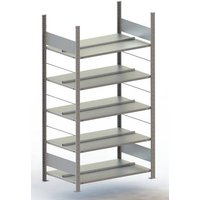 META Regalbau 178016 Aktenregal-Grundmodul (B x H x T) 1056 x 1850 x 636mm Stahl verzinkt Verzinkt M von META Regalbau