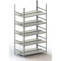 META Regalbau 65877 Aktenregal-Grundmodul (B x H x T) 1004 x 1850 x 604mm Stahl verzinkt Verzinkt Me von META Regalbau