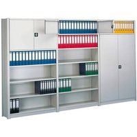 META Regalbau 74085 Fachbodenregal Stahl pulverbeschichtet Lichtgrau (RAL 7035) 1St. von META Regalbau