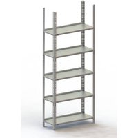 META Regalbau 74668 Aktenregal-Grundmodul (B x H x T) 754 x 1850 x 300mm Stahl pulverbeschichtet Lic von META Regalbau