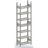META Regalbau 76904 Aktenregal-Grundmodul (B x H x T) 806 x 2200 x 336mm Stahl pulverbeschichtet Lic von META Regalbau