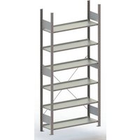 META Regalbau 77636 Aktenregal-Grundmodul (B x H x T) 1056 x 1850 x 336mm Stahl pulverbeschichtet Li von META Regalbau