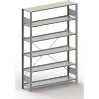 META Regalbau 77640 Aktenregal-Grundmodul (B x H x T) 1306 x 1850 x 336mm Stahl pulverbeschichtet Li von META Regalbau