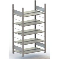 META Regalbau 77646 Aktenregal-Grundmodul (B x H x T) 1056 x 1850 x 636mm Stahl pulverbeschichtet Li von META Regalbau