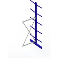 Meta Kragarmregal Anbau IPE120 doppelseitig Enzianblau + 10 Armen je Ständer von META