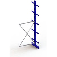 Meta Kragarmregal Anbau IPE140 doppelseitig Enzianblau + 10 Armen + Ständer Multistrong M von META