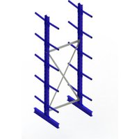 Meta Kragarmregal Grundregal IPE120 doppelseitig Enzianblau + 10 Kragarmen je Ständer von META