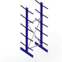 Meta Kragarmregal Grundregal IPE120 doppelseitig Enzianblau 10 Kragarmen je Ständer von META