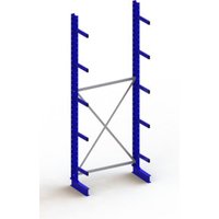 Meta Kragarmregal Grundregal IPE140 einseitig Enzianblau + 5 Armen + Ständer Multistrong M von META
