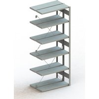 Meta Steckregal Anbauregal S3 CLIP 230 DAR lichtgrau + 2 x 6 Böden von META