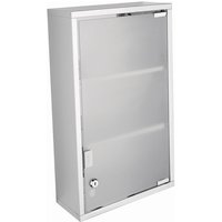 Idralite - Erste-Hilfe-Schrank leer in Edelstahl medizinische Kassette mit Schluessel mod. Mayday von IDRALITE