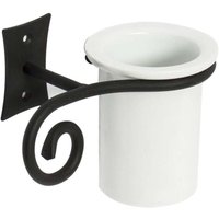 Metaform - Zahnbürstenbecher aus Stahl und Keramik lackiert anthrazit mod. Rebecca Metaform - Zahnbürstenbecher aus Stahl und Keramik lackiert anthrazit mod. Rebecca von METAFORM