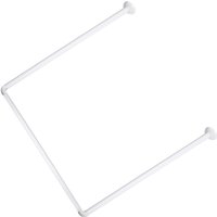 Runde Duschvorhangstange Duschvorhänge weiss aus Alluminium 80x170 Badewannen-Duschstütze von IDRALITE