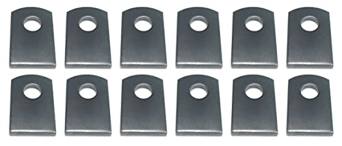 Metal Magery Flache Schweißlaschenhalterungen, Stahl, 2,5 x 3,8 x 0,3 cm, Schweißlasche, 12 Stück von METAL MAGERY