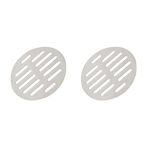 METALLIXITY 2Stk Rund Bodenabläufe Abdeckung (4") Edelstahl Duschabfluss Rost - für Möbel Reparatur Bad Küche Silber Ton von METALLIXITY