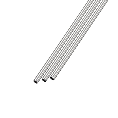 METALLIXITY 304 Edelstahl Rohr (2mm AD x 0.15mm Wand T x 300mm L) 3Stk Gerade Schläuche - für Haus Möblierung Maschine von METALLIXITY