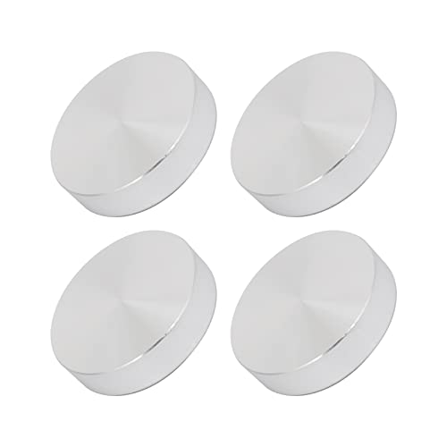 METALLIXITY 4Stk Aluminum Scheibe (1.57"x0.39" M8 Gewinde) Glas Tisch Oben Adapter Aluminum Kreis Scheibe - für Teeküche und Sonstiges Glas Möbel Zubehör von METALLIXITY