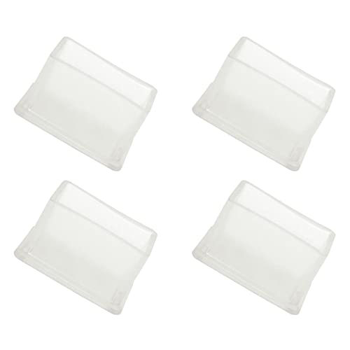 METALLIXITY 4Stk Stuhlbeine Ende Abdeckung (40mmx20mm) Rechteck PVC Möbel Füße Kappen Bodenschutz - für Sofa Tisch Terrassen Stühle Klar von METALLIXITY
