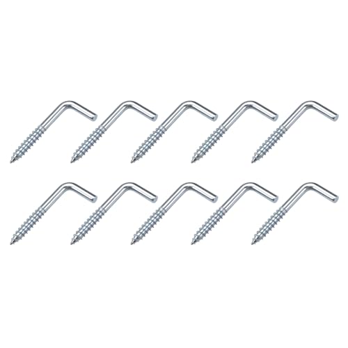 METALLIXITY 50Stk L Form Haken (32mm/1.26") Decke Haken Metall Rechtwinklig Haken - für Hängende Außentasse Haken Bad Küche Wand Möbel Verbindung von METALLIXITY