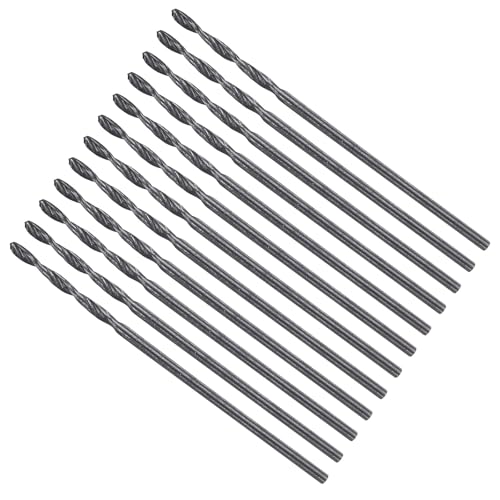 METALLIXITY Bohrer (0,4mm) 12Stk, 4241 HSS Spiralbohrer, Gerader 118° Stahlbohrer Titannitrid-Beschichtung für Holz Kunststoff Eisen Kupfer Aluminium Niedrig Weichmetall von METALLIXITY