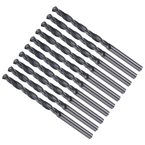 METALLIXITY Bohrer (4,8mm) 10Stk, 4241 HSS Spiralbohrer, Gerader 118° Stahlbohrer Titannitrid-Beschichtung für Holz Kunststoff Eisen Kupfer Aluminium Niedrig Weichmetall von METALLIXITY